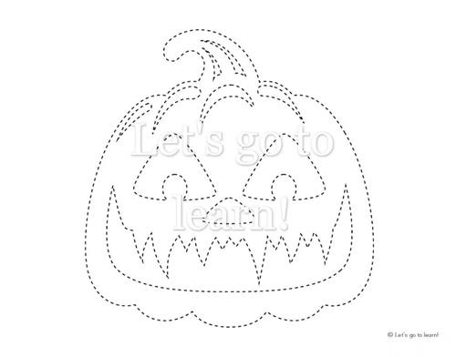 Halloween pumpkins tracing and coloring pages halloween party kids activity