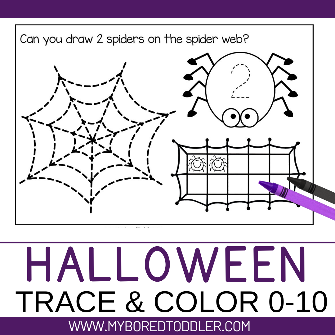 Halloween trace color numbers