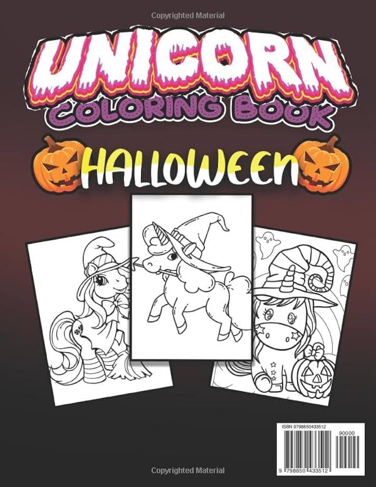 Unicorn halloween coloring book spooky unicorn coloring book for kids cute and kawaii coloring book for kids halloween coloring books kids halloween coloring books for girls ayden nash books