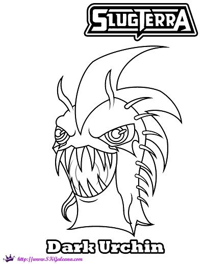 Free halloween coloring page featuring dark urchin from slugterra coloring pages halloween coloring pages free halloween coloring pages