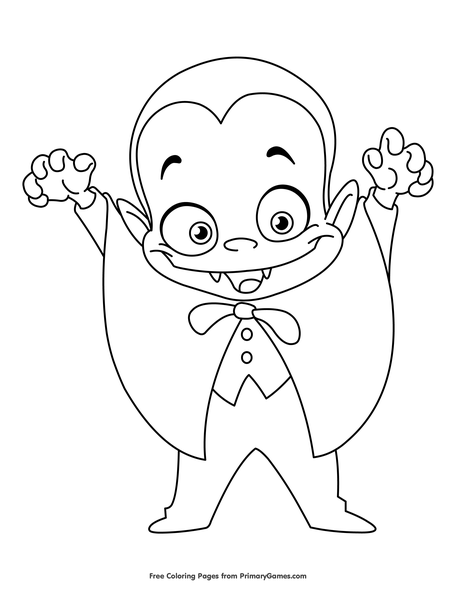 Vampire coloring page â free printable pdf from