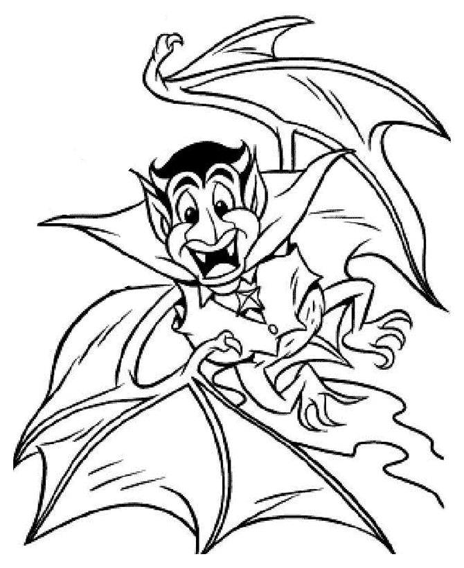 Scary halloween coloring page