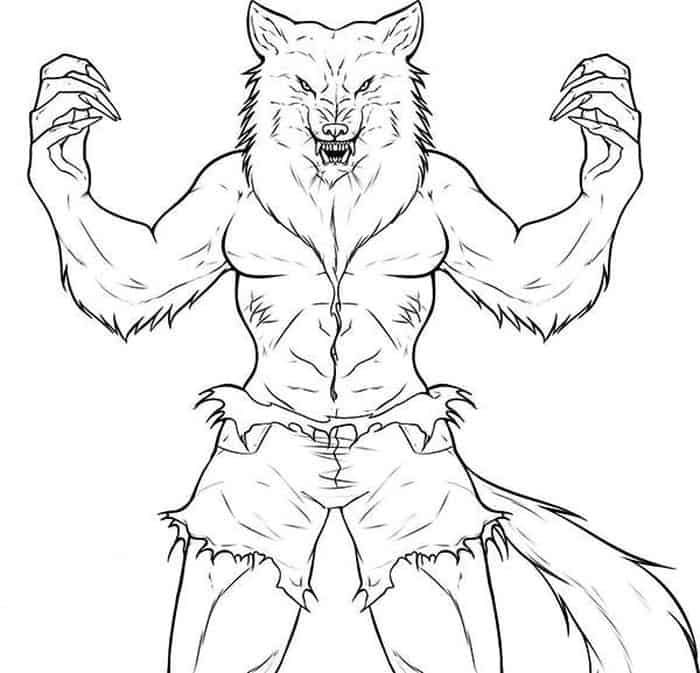 Scary werewolf coloring pages pdf werewolf princess coloring pages coloring pages