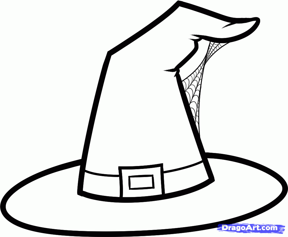 Wit hat coloring page color periods free coloring pages gorro de bruja sombreros de brujas bruja para colorear