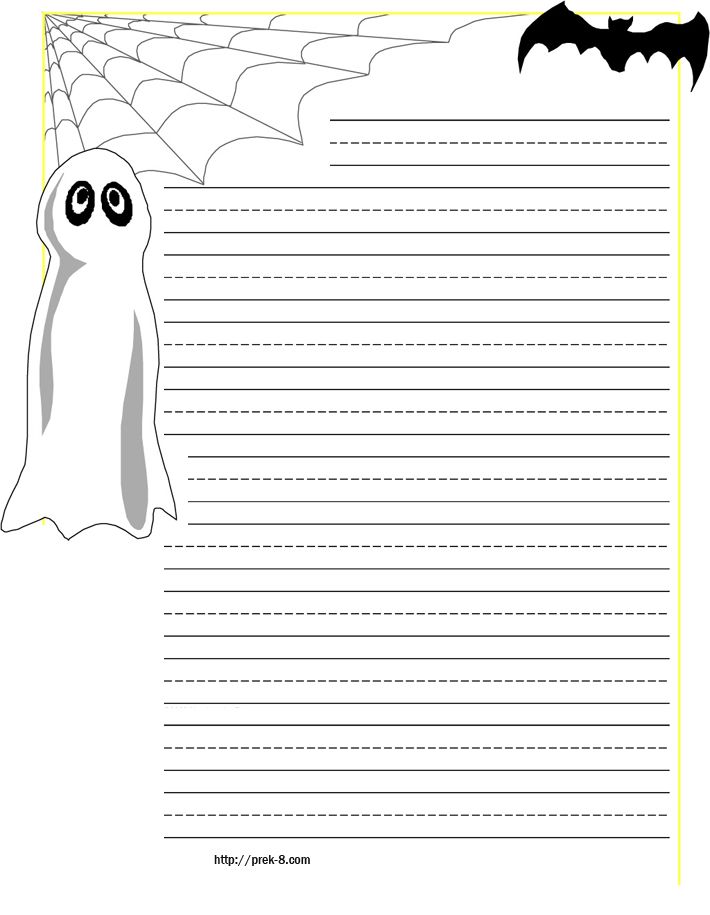 Free printable handwriting paper create printable writing paper for holid kids writing paper freâ halloween writing paper writing paper halloween printables