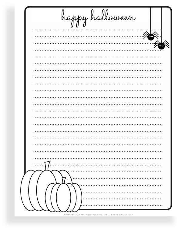 Printable halloween writing paper halloween writing paper halloween writing writing paper template