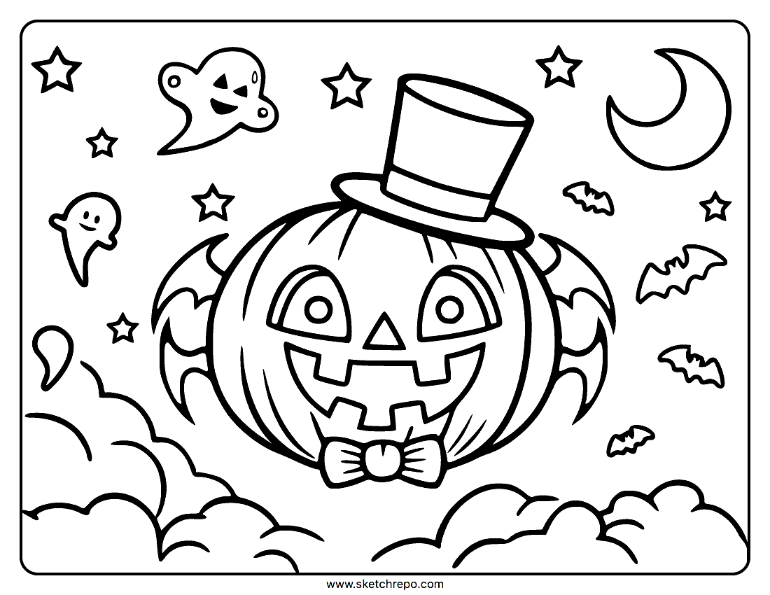 Cute halloween coloring pages