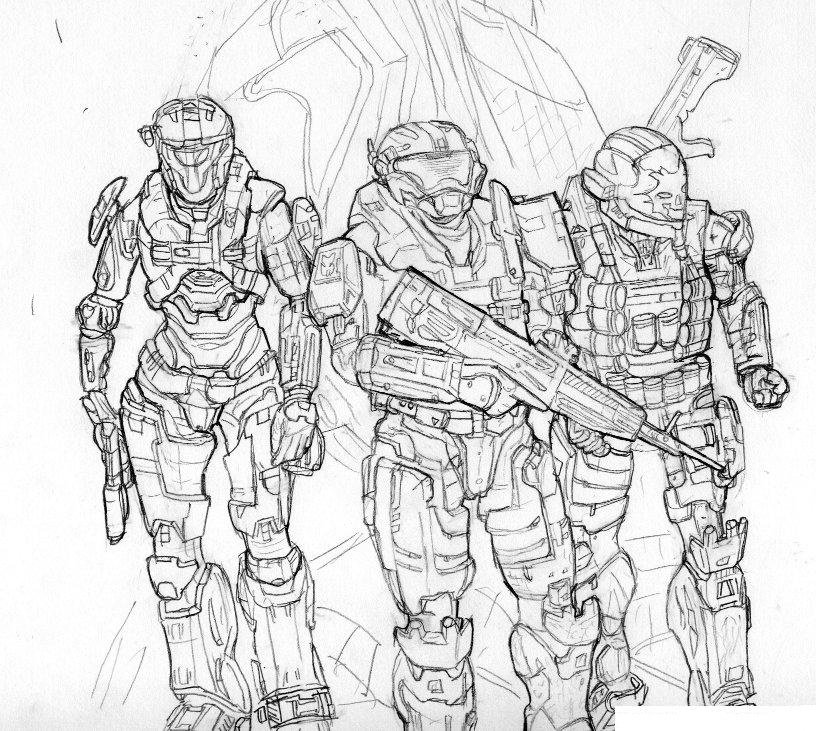 Halo coloring pages printable for free download