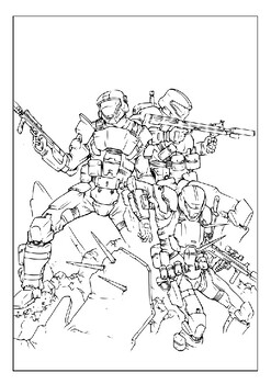 Create your own masterpieces with our printable halo coloring pages for kids