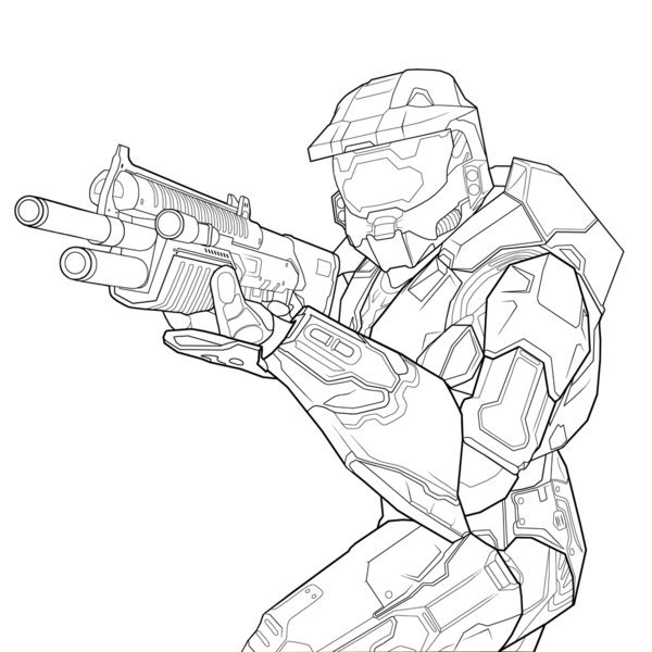 Halo coloring pages printable for free download