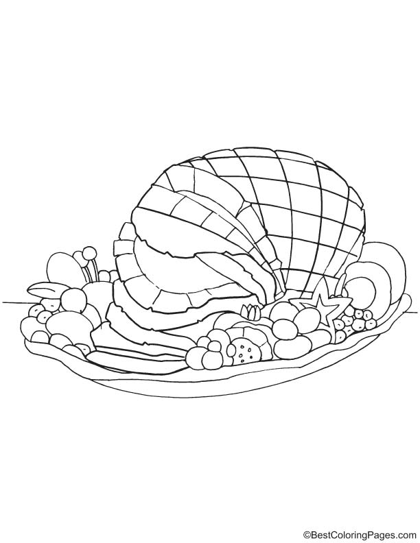 Christmas ham coloring page download free christmas ham coloring page for kids best coloring pages