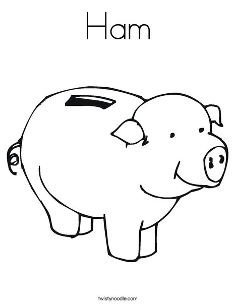 Ham coloring page