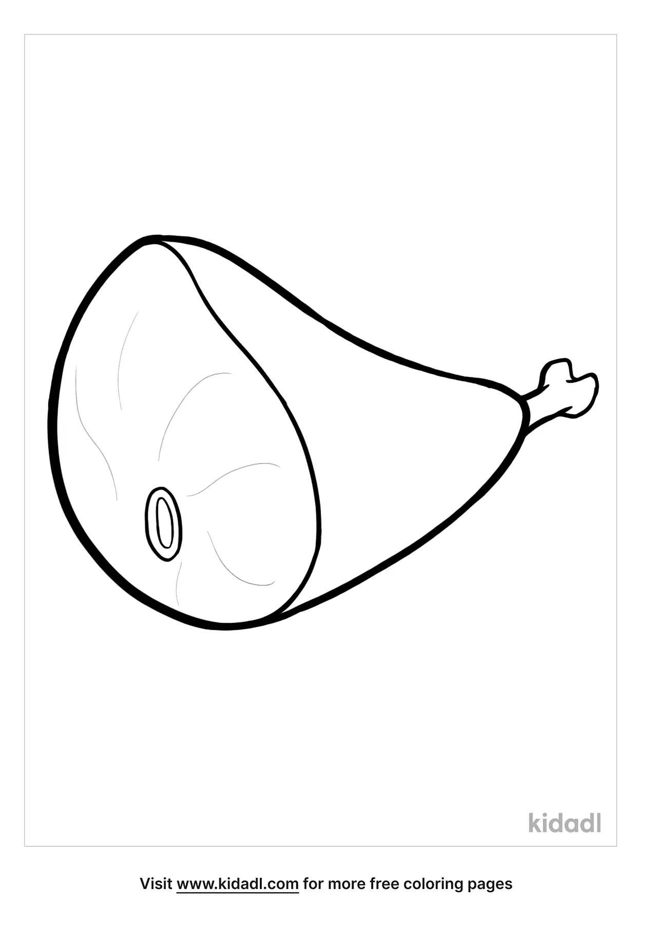 Free ham coloring page coloring page printables