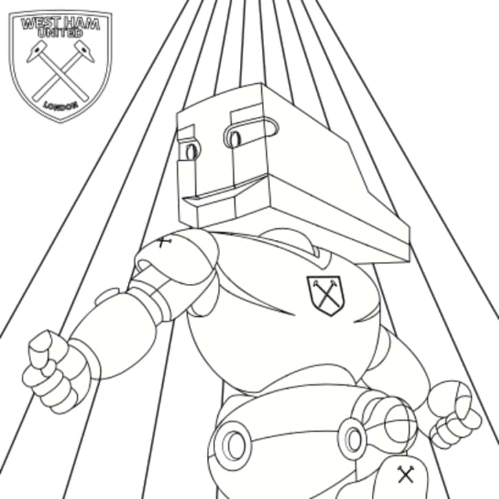 Colouring in west ham united fc