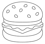 Hamburger coloring pages free printable pictures