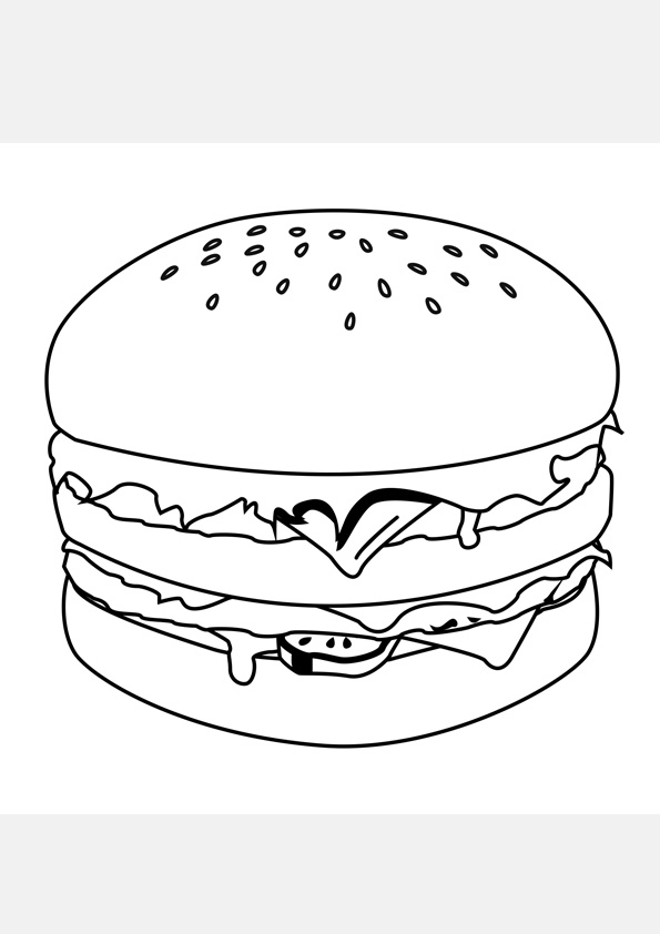 Coloring pages hamburger coloring pages for kids