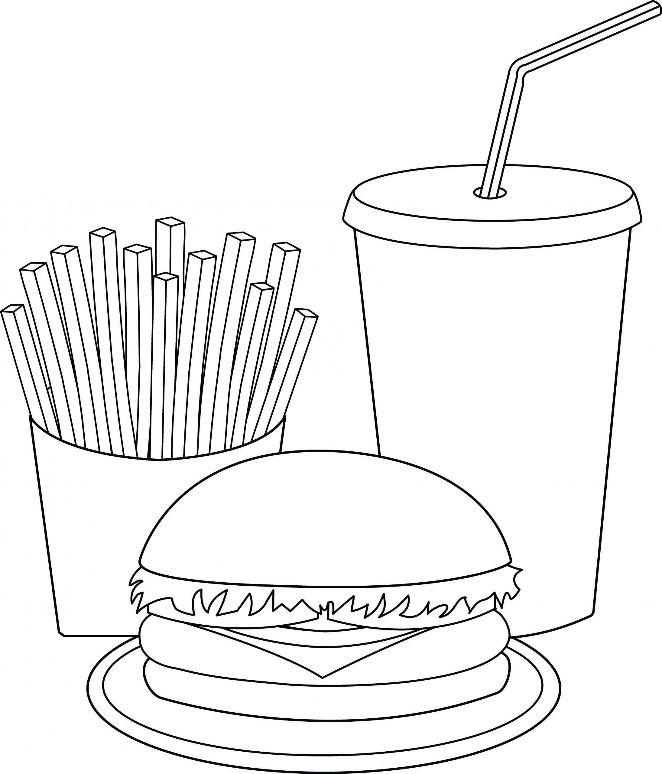 Hamburger coloring pages