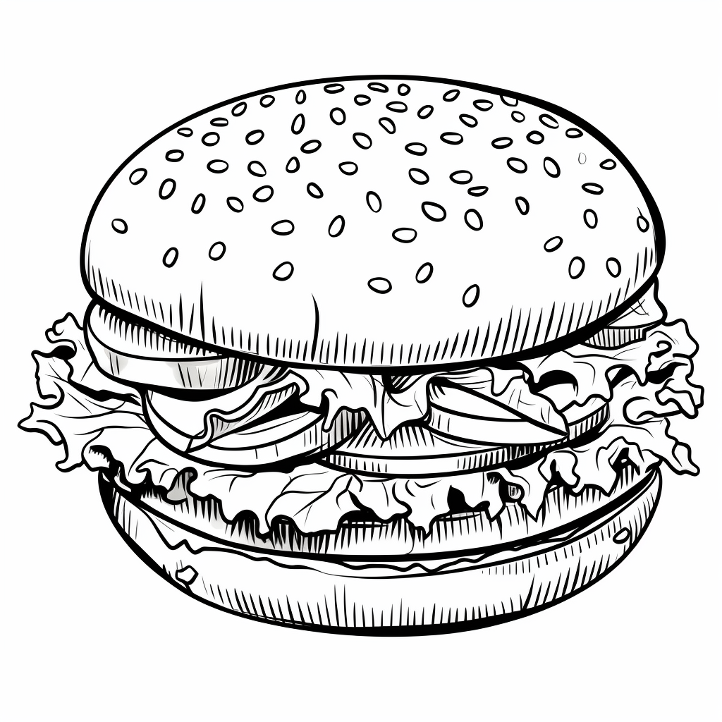 Hamburger coloring pages