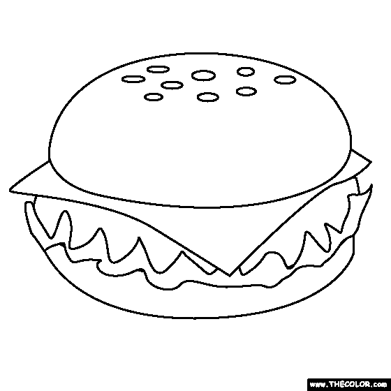 Fast food online coloring pages