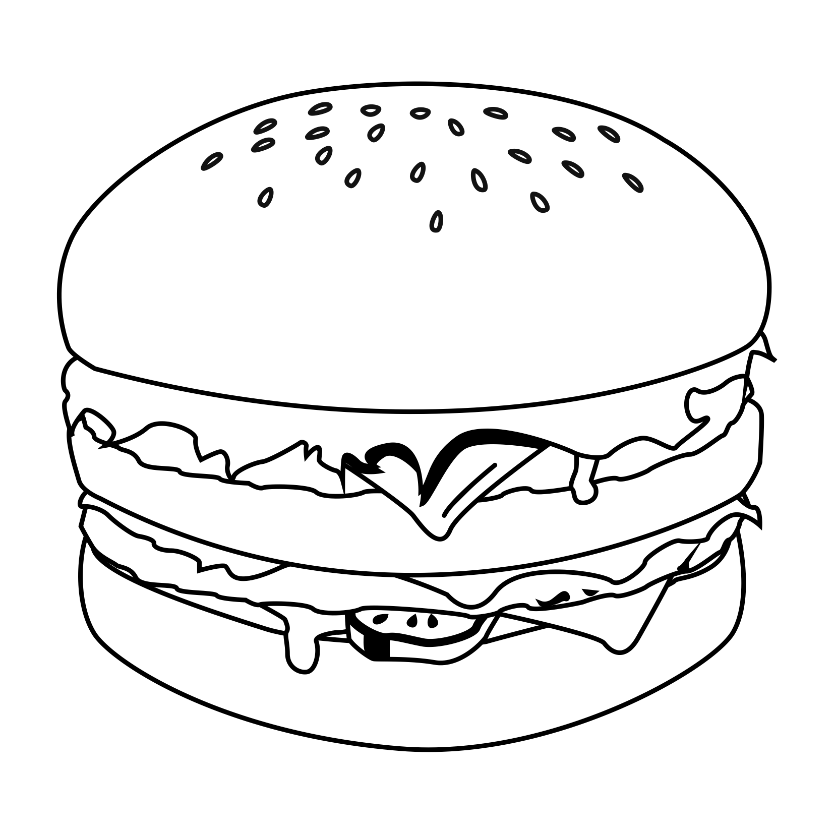 Hamburger coloring pages