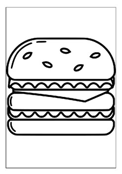 Explore the delicious world of hamburger coloring sheets collection pages