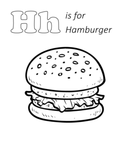 Burger and hot dog coloring pages playing learning