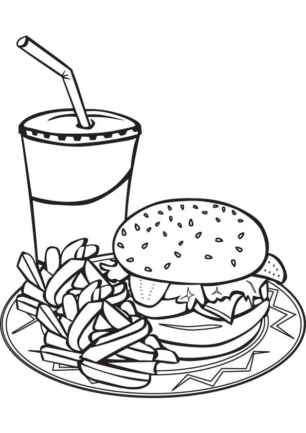 Hamburger coloring pages