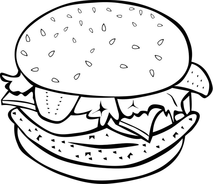 Hamburger coloring pages