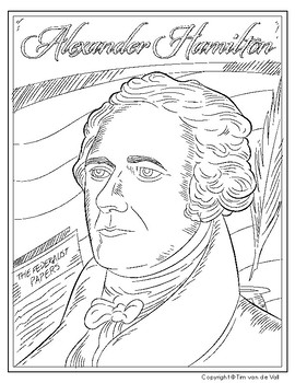 Alexander hamilton coloring page