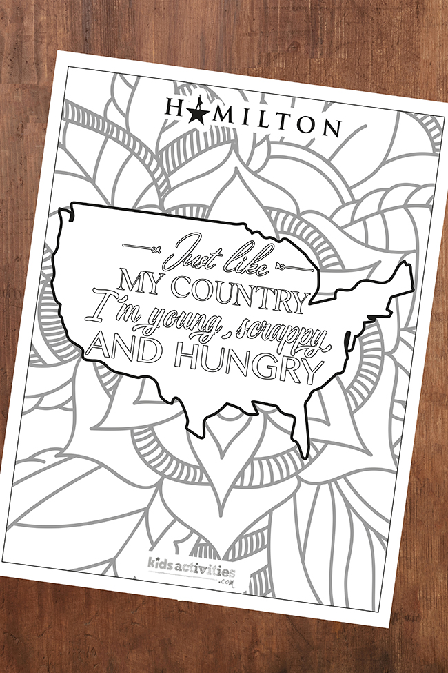 Free printable hamilton coloring pages kids activities blog