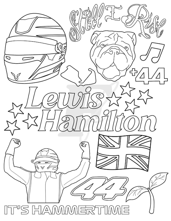 Lewis hamilton formula colouring sheet f driver coloring sheet collection