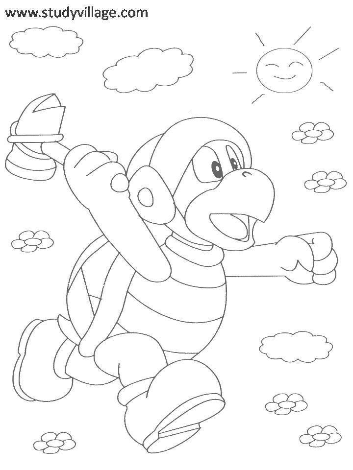 Mario coloring printable page for kids