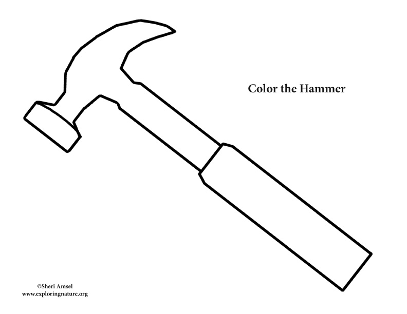 Hammer coloring page