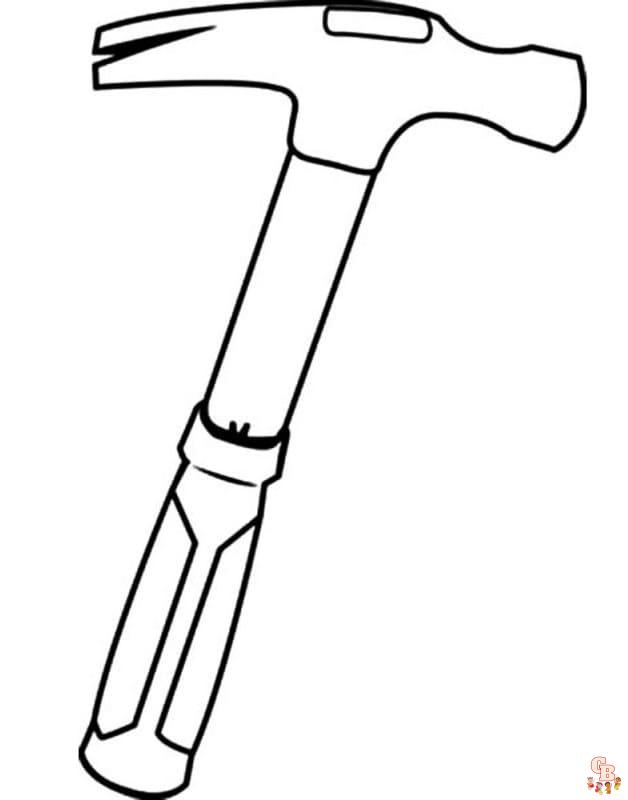 Prinatble hammer coloring pages free for kids and adults