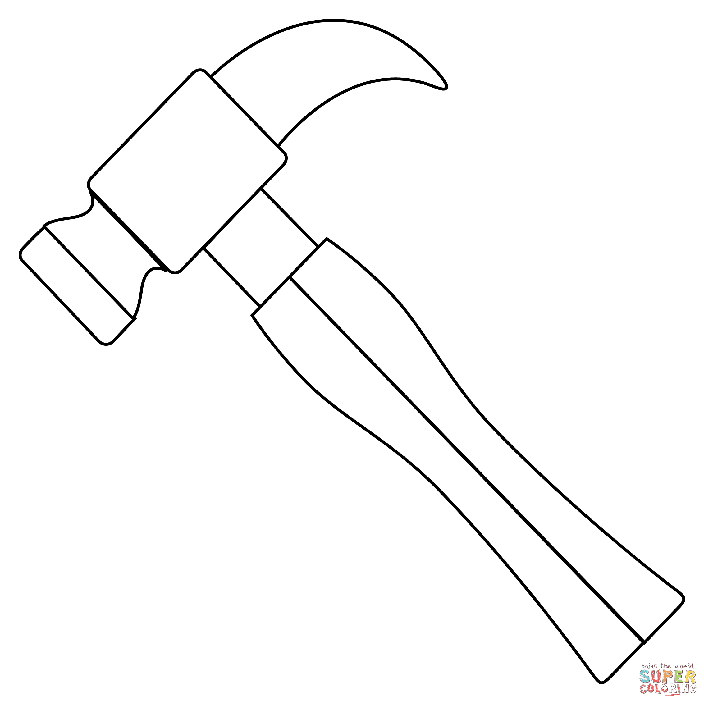 Hammer coloring page free printable coloring pages