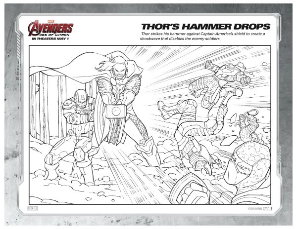 Marvel avengers coloring page