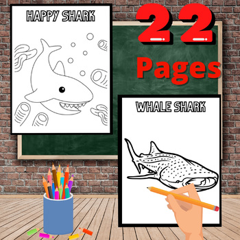 Shark craft coloring book pages activity resource art activity sharks week