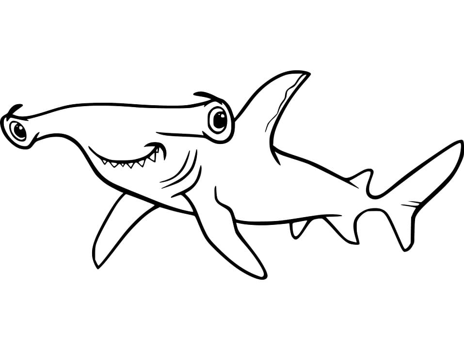 Hammerhead shark coloring pages