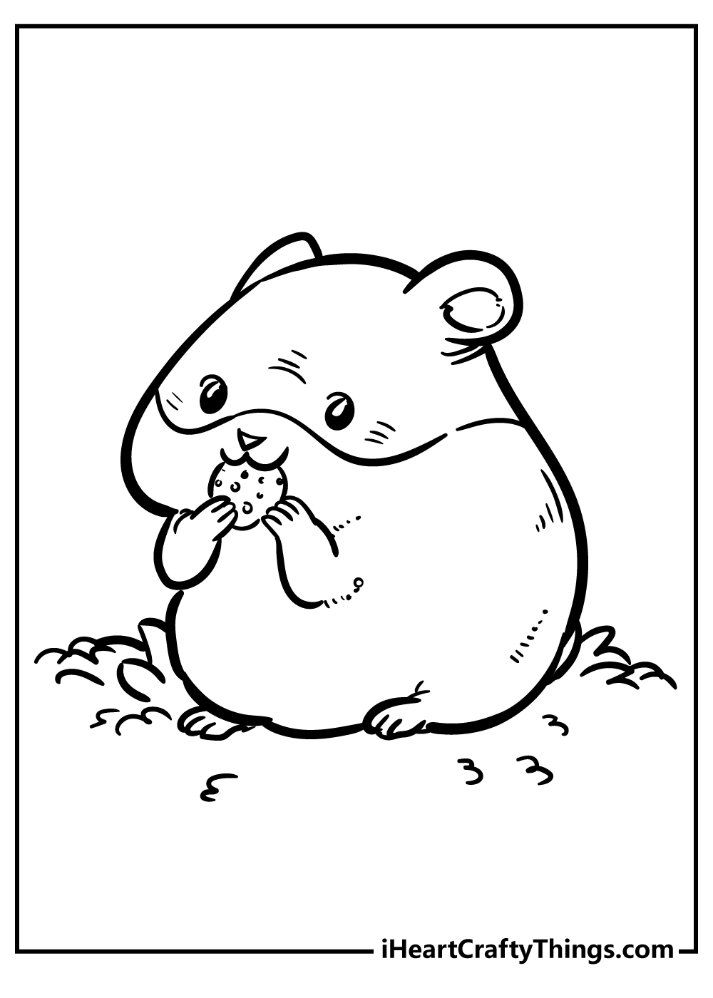 Hamster coloring pages free printables