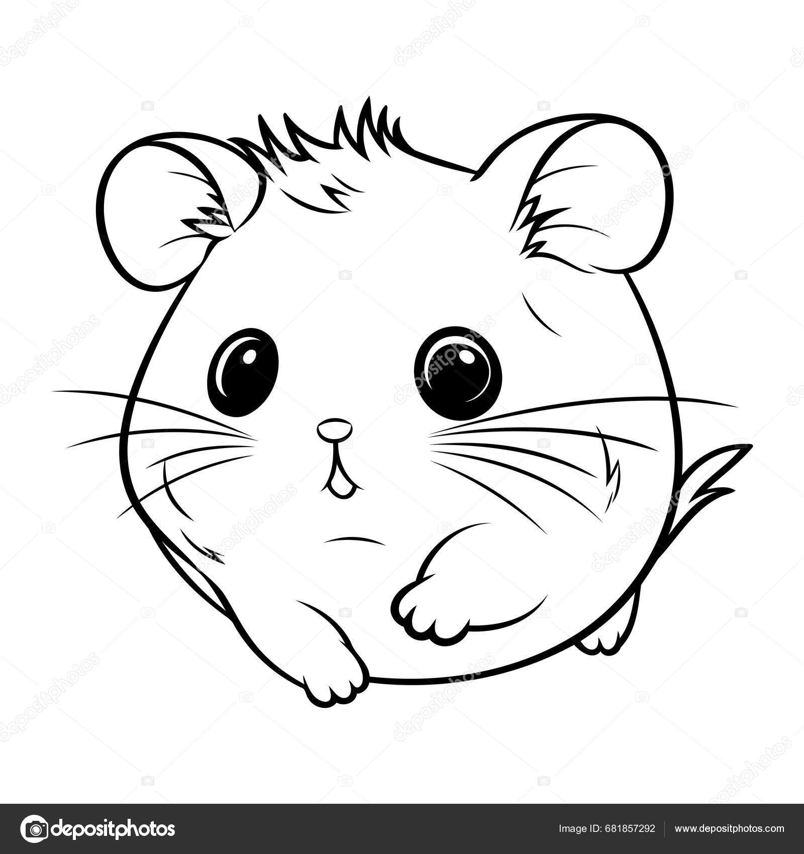 Hamster coloring book adults children vector illustration stock vector by ibrandify