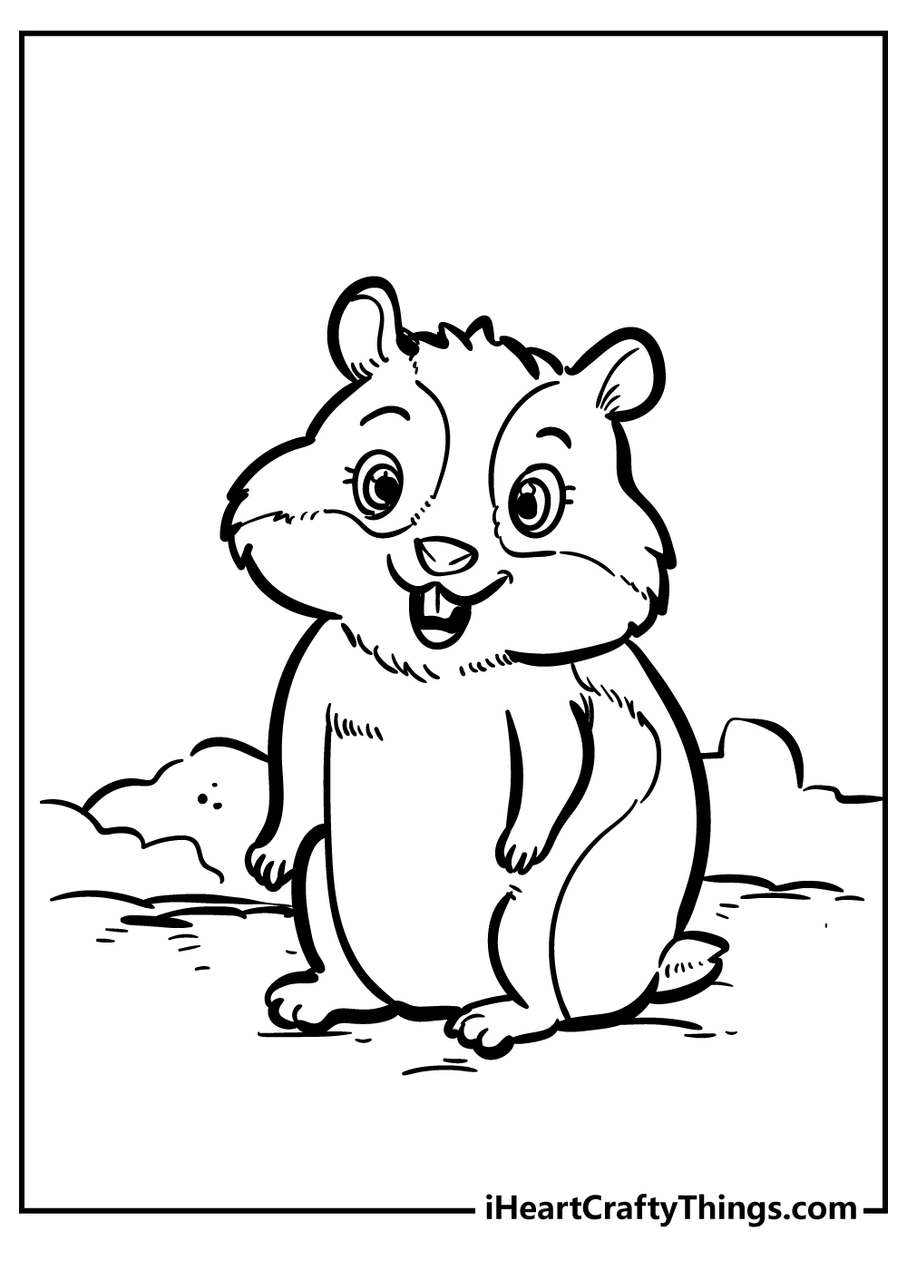 Hamster coloring pages free printables