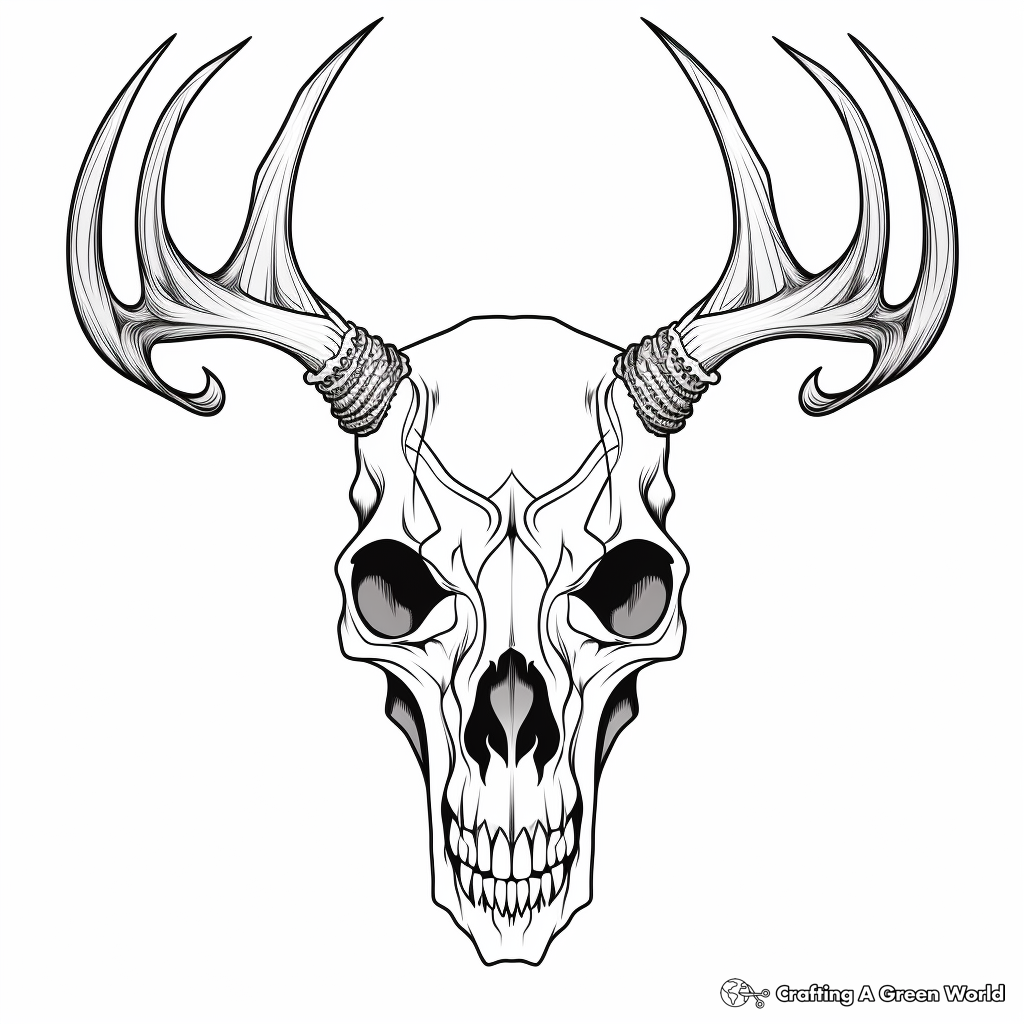 Deer skull coloring pages