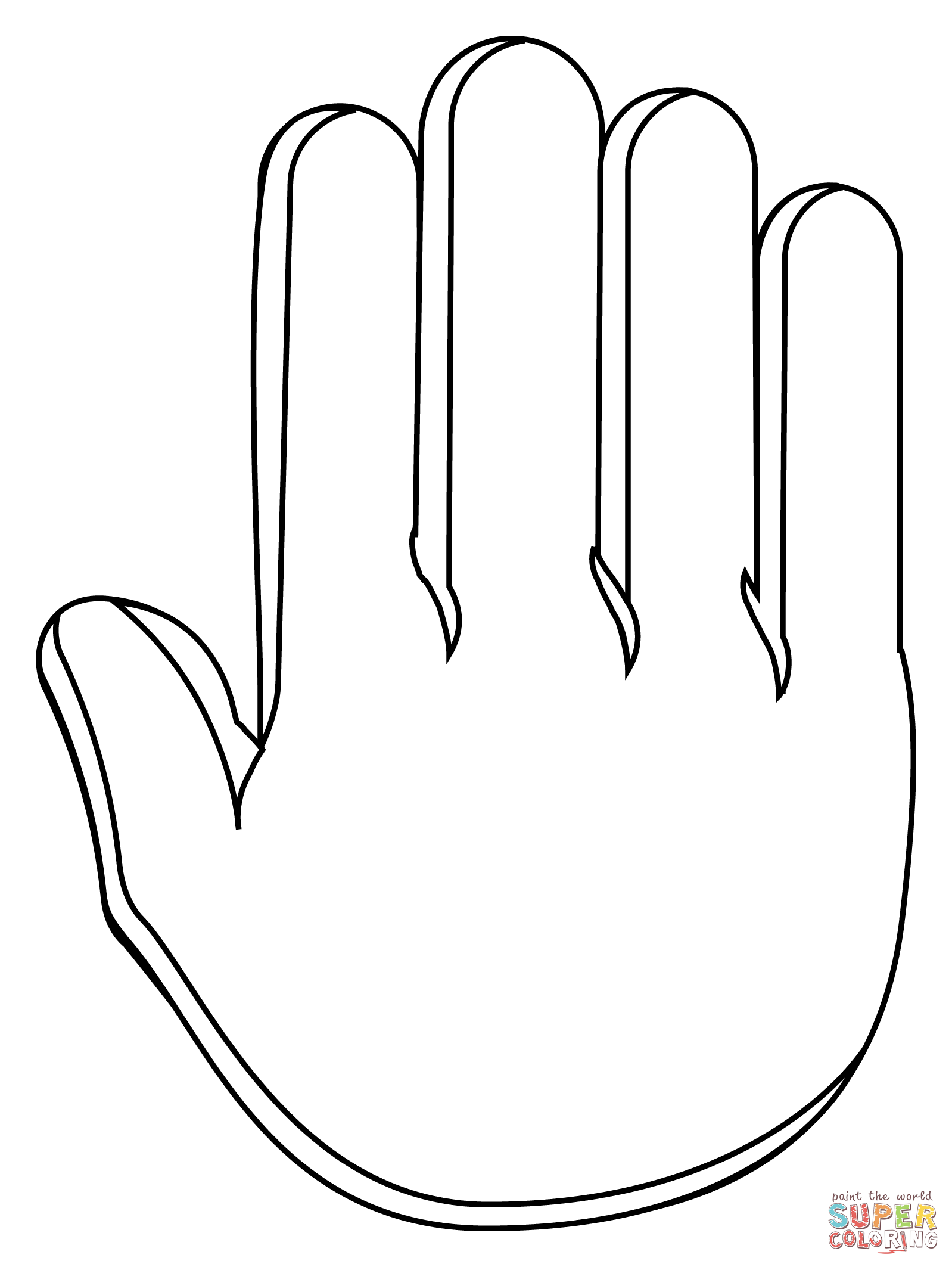 Raised back of hand coloring page free printable coloring pages
