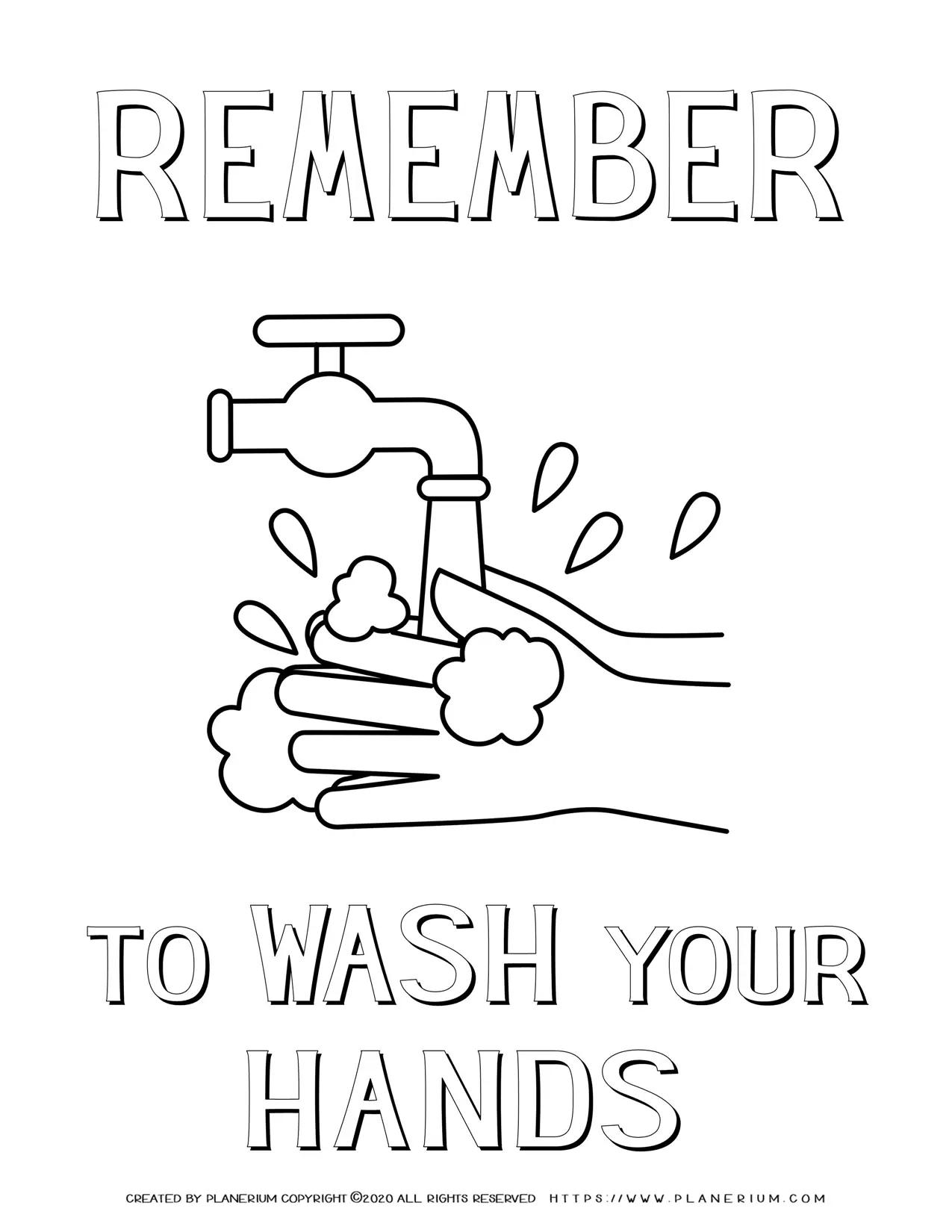 Remember to wash hands poster