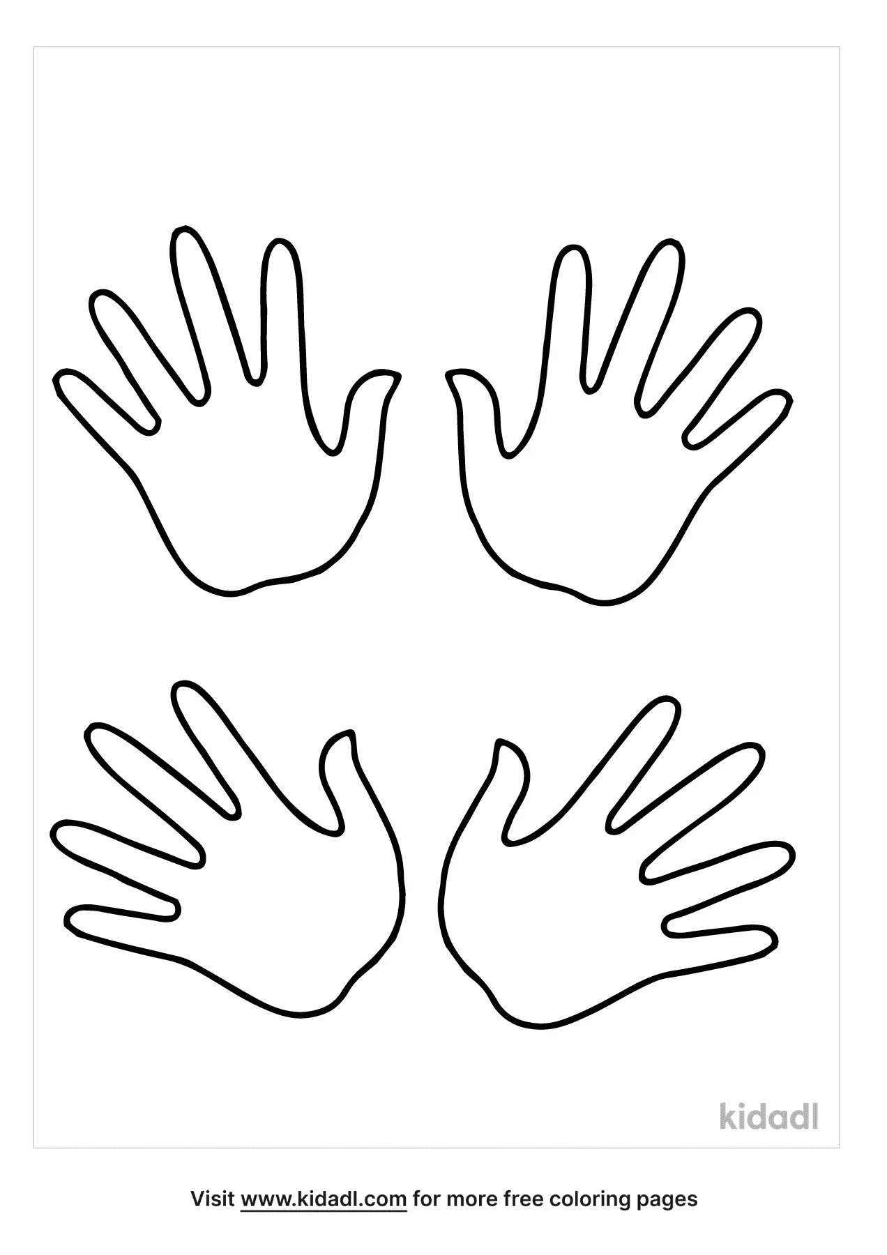 Free childrens handprints coloring page coloring page printables