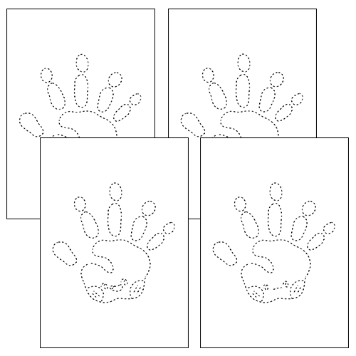 Handprint coloring bundle handprint coloring pages color by number dot to dot made by teachers