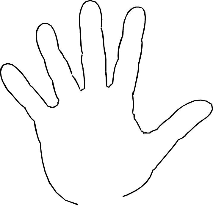 Blank handprint template