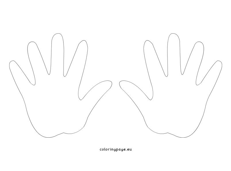 Printable hand template coloring page coloring pages templates printable free hand outline