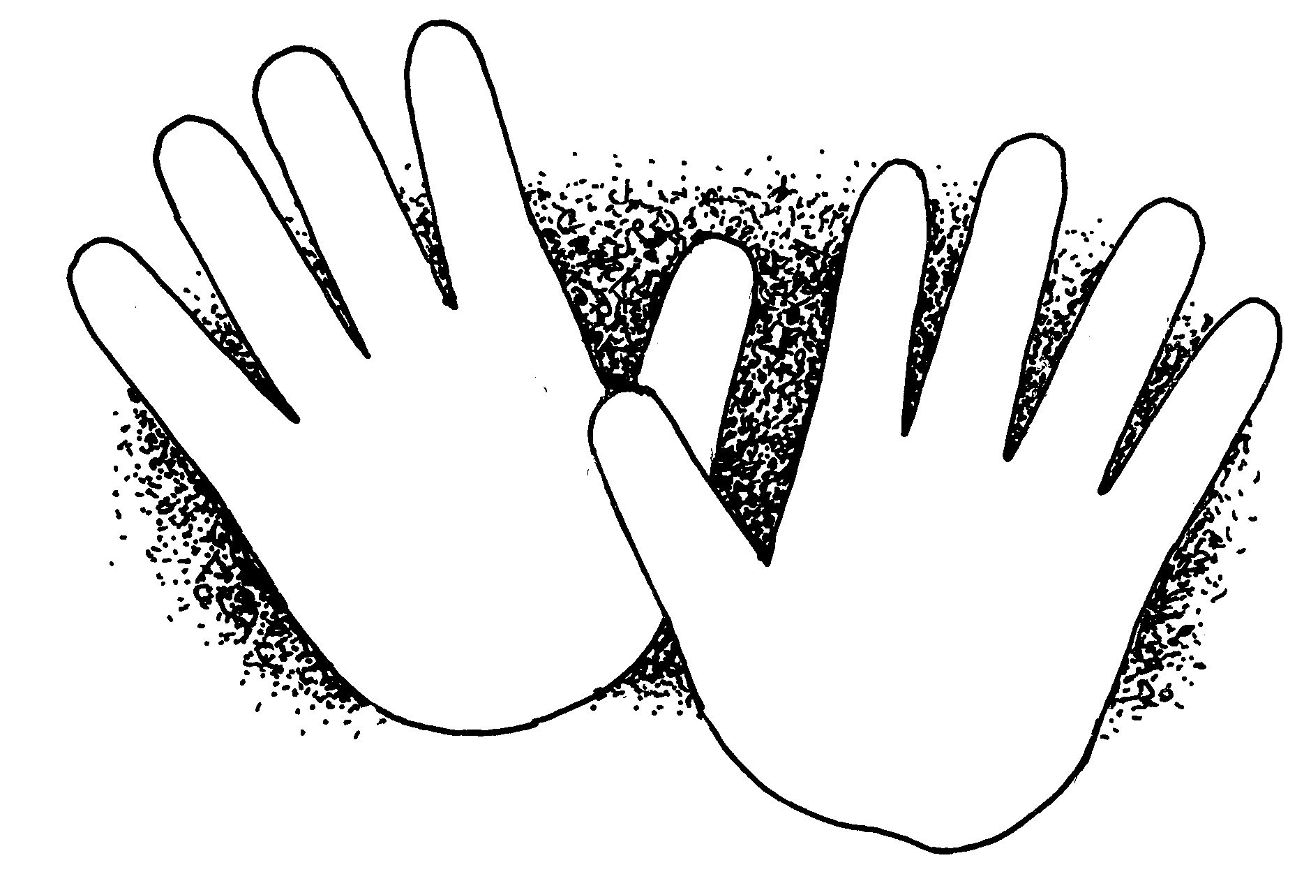 Mormon share hands helping coloring pages hand outline hand clipart