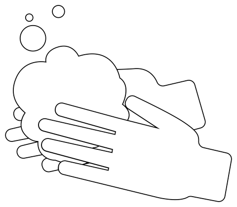 Hand washing coloring page free printable coloring pages